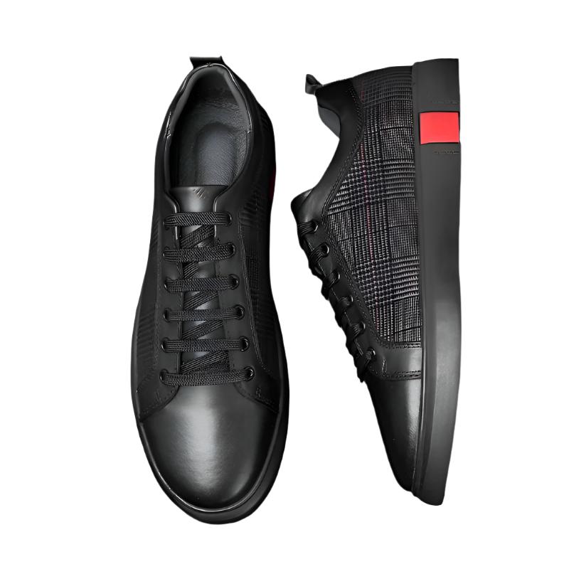 Men's sneakers low stylish casual footwear - versatile black design for everyday wear