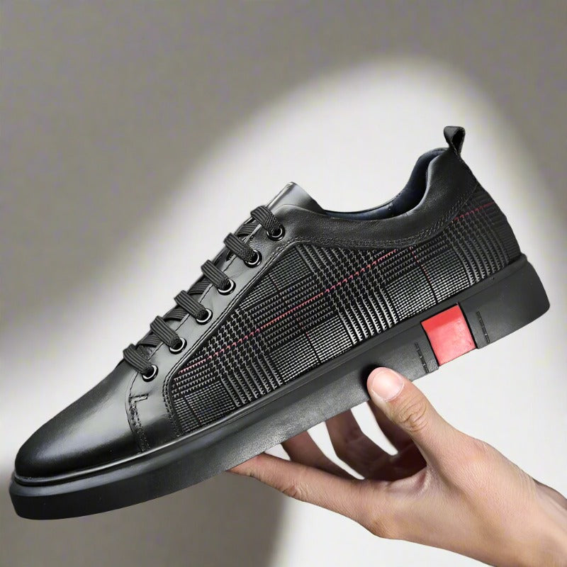 Men's sneakers low stylish casual footwear - versatile black design for everyday wear