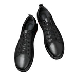 Men's sneakers low stylish casual footwear - versatile black design for everyday wear