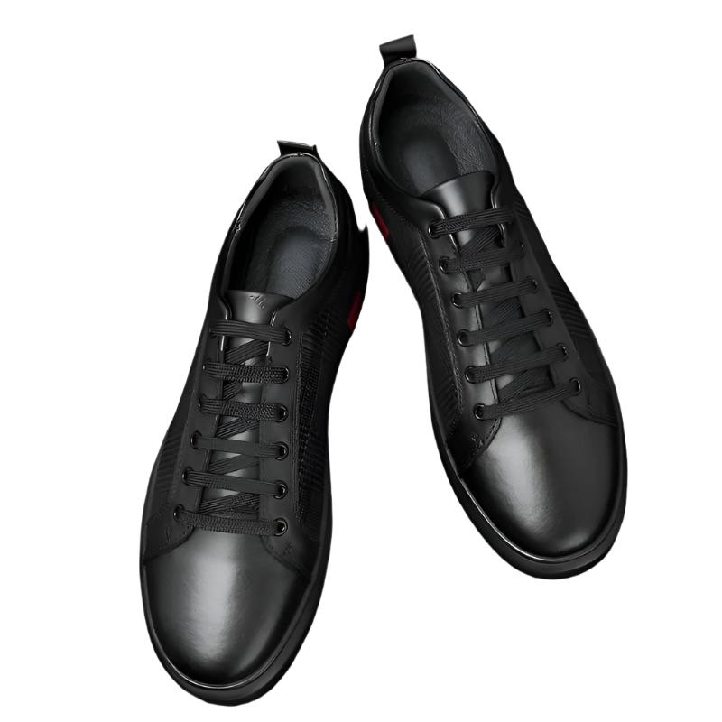 Men's sneakers low stylish casual footwear - versatile black design for everyday wear