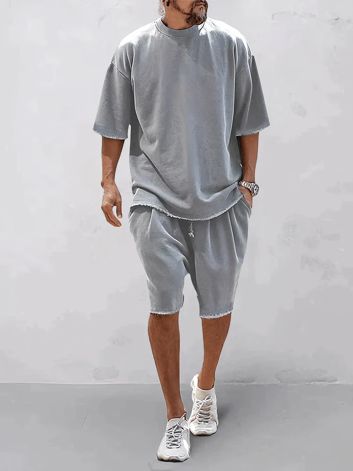 2-piece casual sports set - cozy men's loungewear