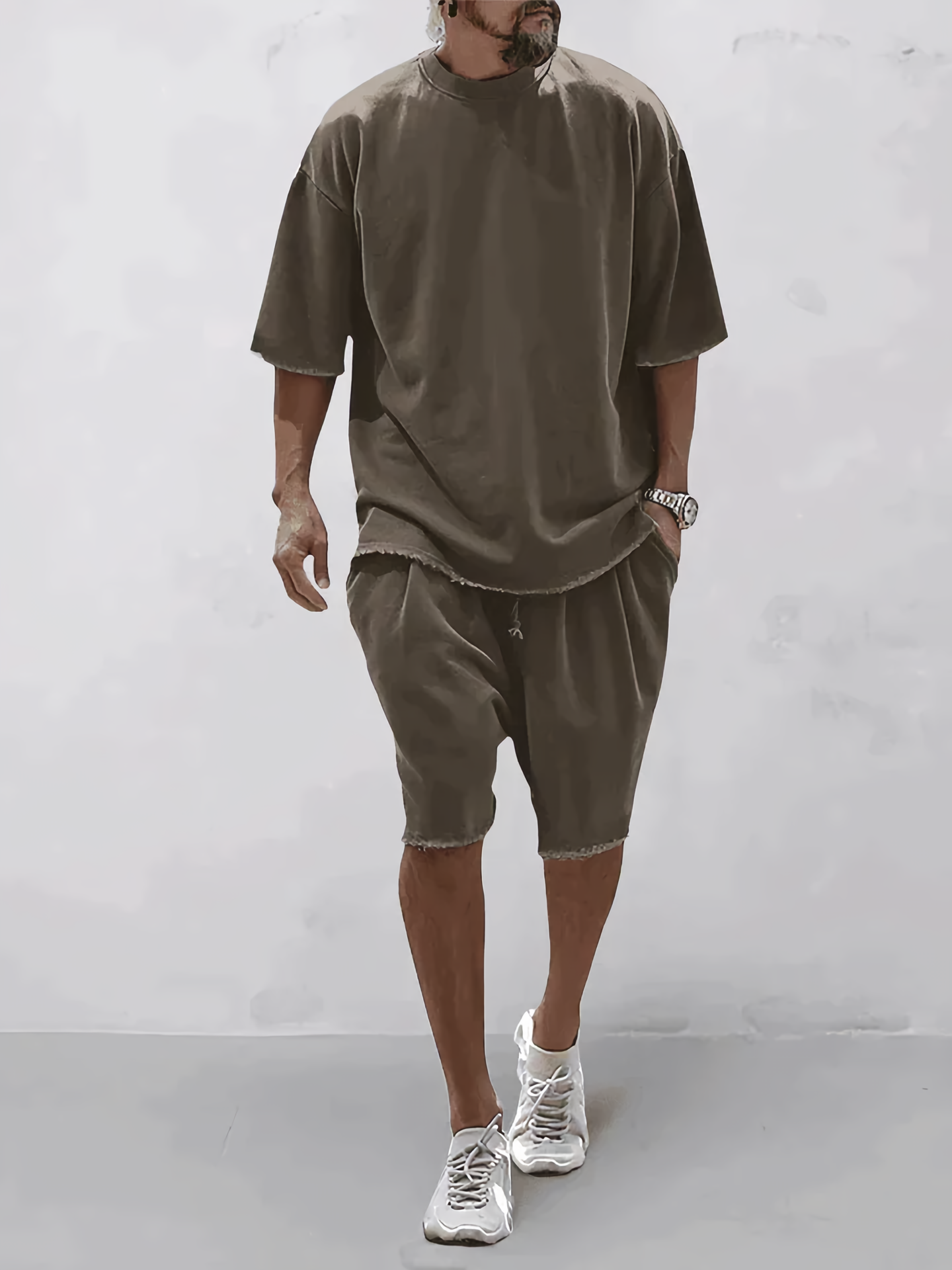 2-piece casual sports set - cozy men's loungewear
