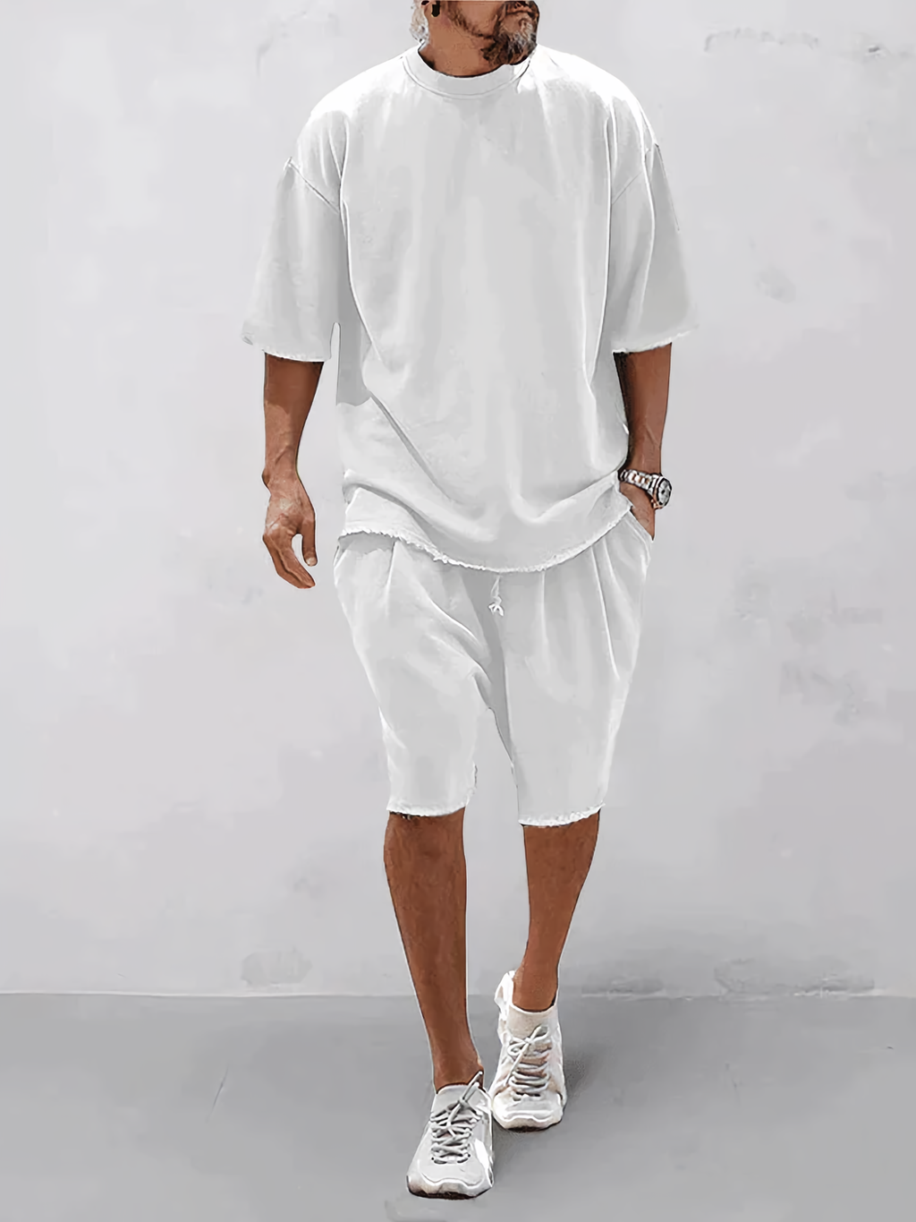 2-piece casual sports set - cozy men's loungewear