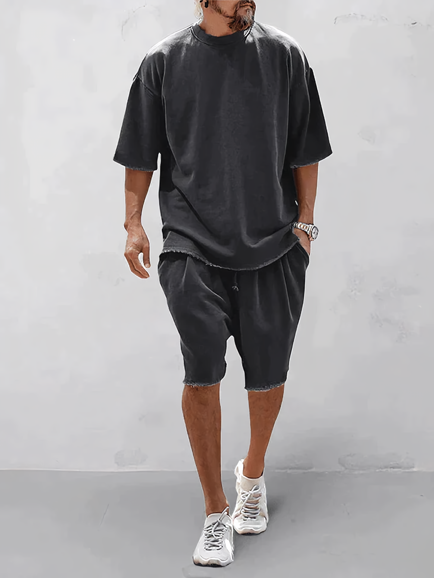 2-piece casual sports set - cozy men's loungewear