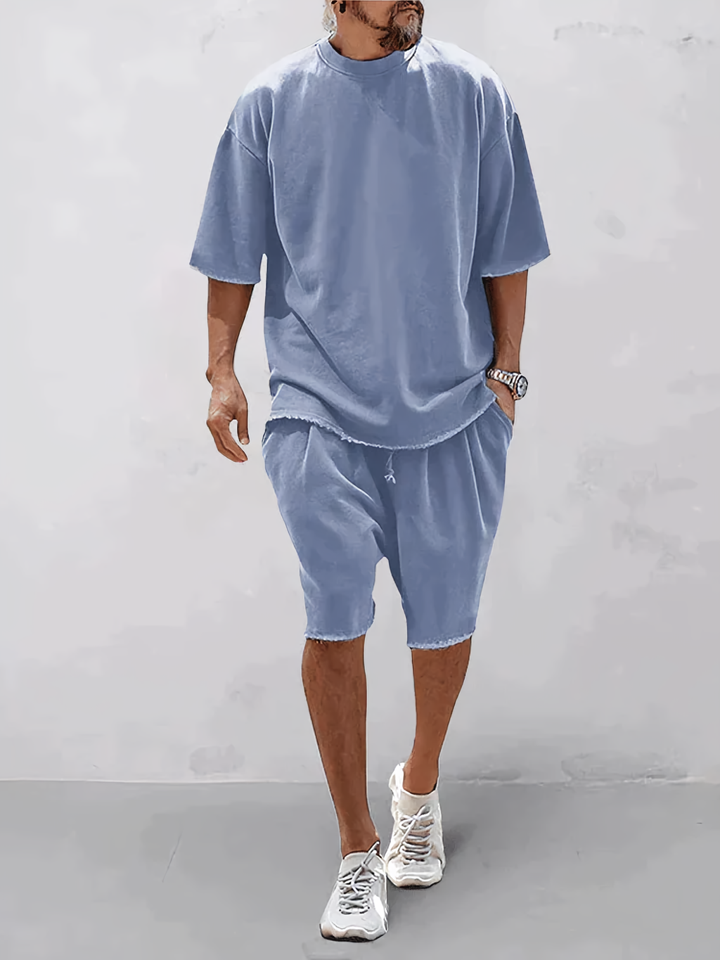 2-piece casual sports set - cozy men's loungewear