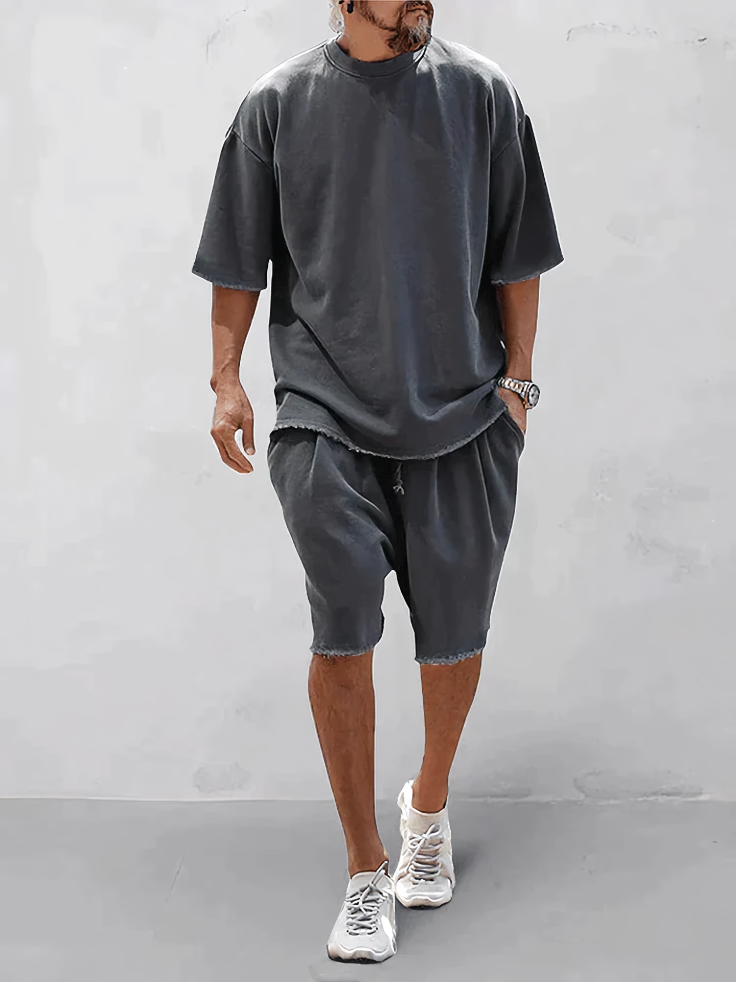 2-piece casual sports set - cozy men's loungewear