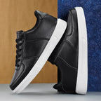 Men's stylish sneakers - lightweight leather shoes for everyday wear