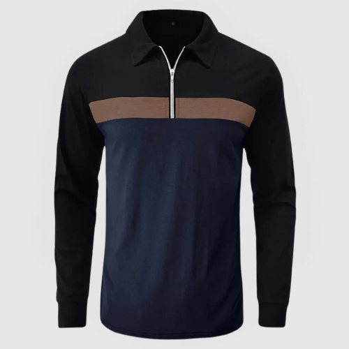 Long-sleeve polo shirt - classic men’s relaxed top