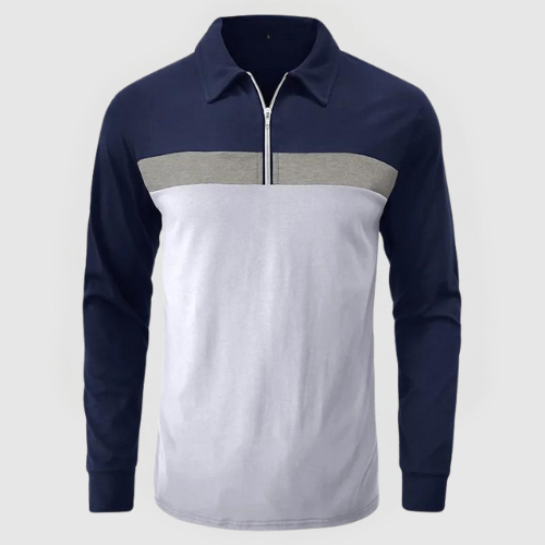 Long-sleeve polo shirt - classic men’s relaxed top