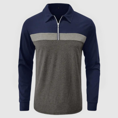 Long-sleeve polo shirt - classic men’s relaxed top