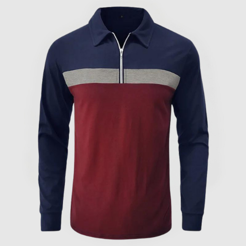 Long-sleeve polo shirt - classic men’s relaxed top