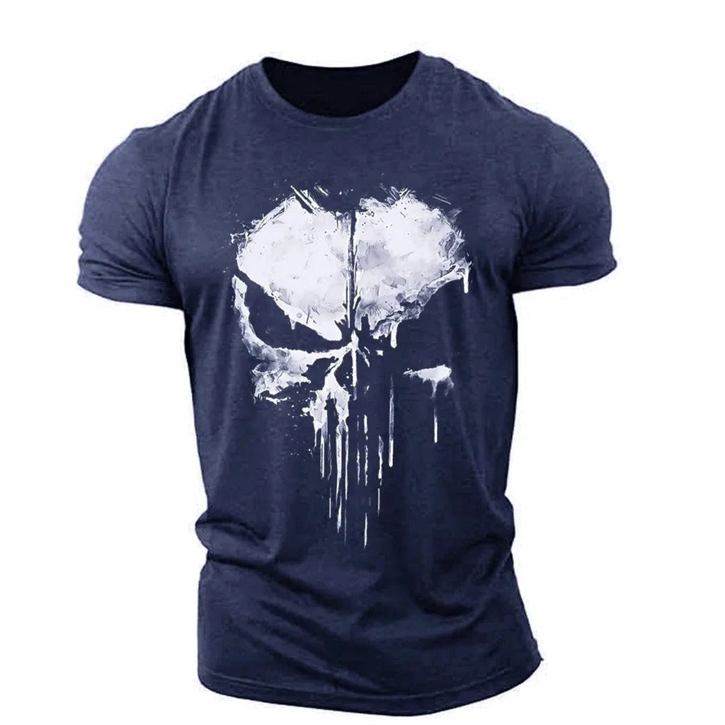 Men's skull design graphic t-shirt - trendy tee for everyday casual wear