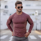 Men’s slim fit long sleeve top - versatile casual wear for men