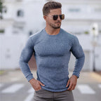 Men’s slim fit long sleeve top - versatile casual wear for men