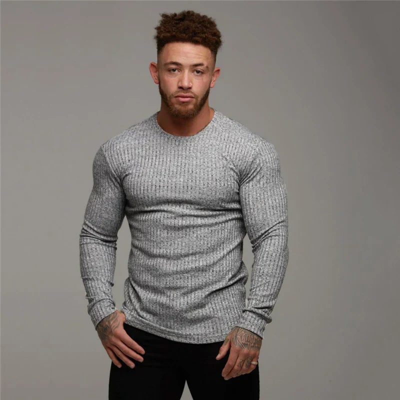 Men’s slim fit long sleeve top - versatile casual wear for men