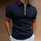 Polo shirt with zipper - trendy men’s casual top