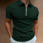 Polo shirt with zipper - trendy men’s casual top