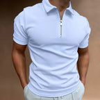 Polo shirt with zipper - trendy men’s casual top