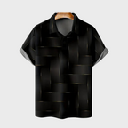 Men's polo shirt modern casual attire - unique pattern short sleeve top for relaxed days