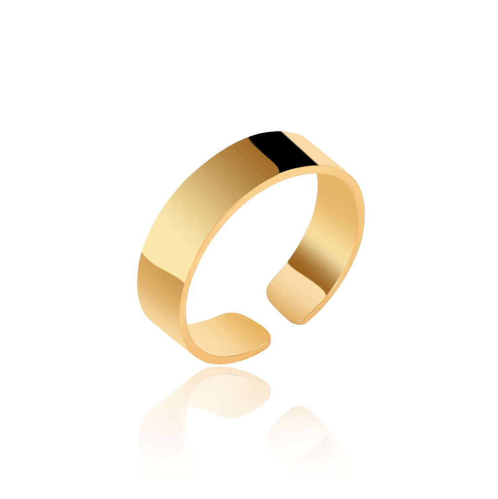 Open Ring Made of Stainless Steel – Gold-Colored modusmoda 1