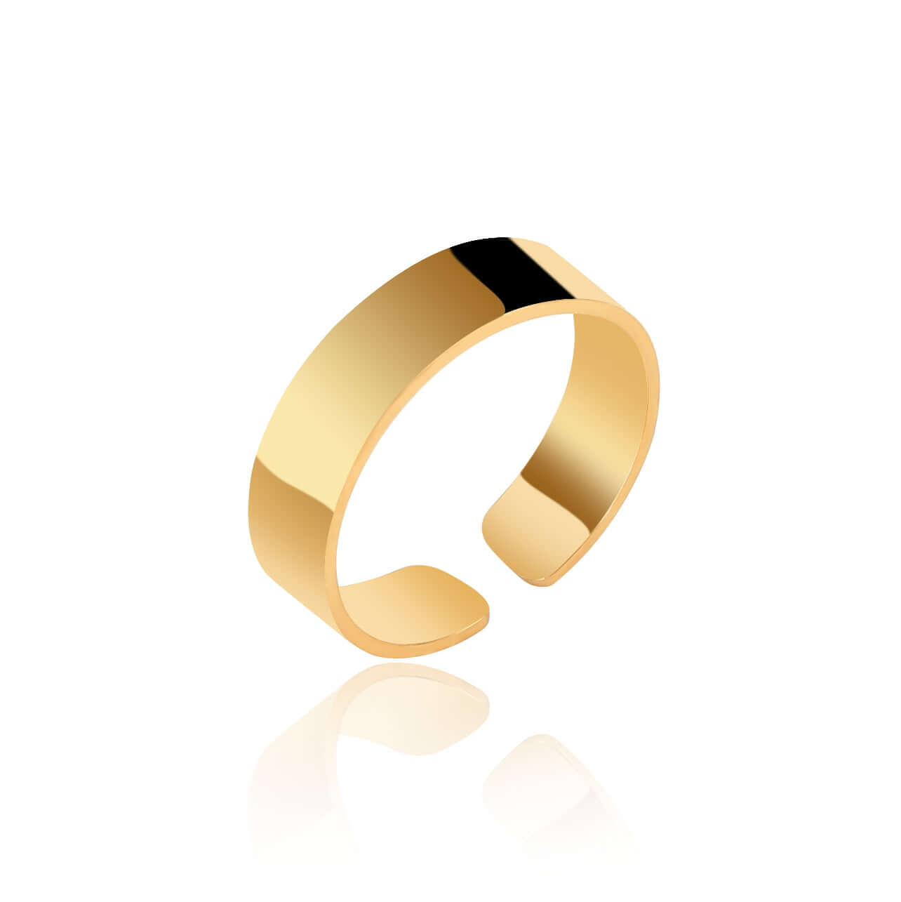 Open Ring Made of Stainless Steel – Gold-Colored modusmoda 1