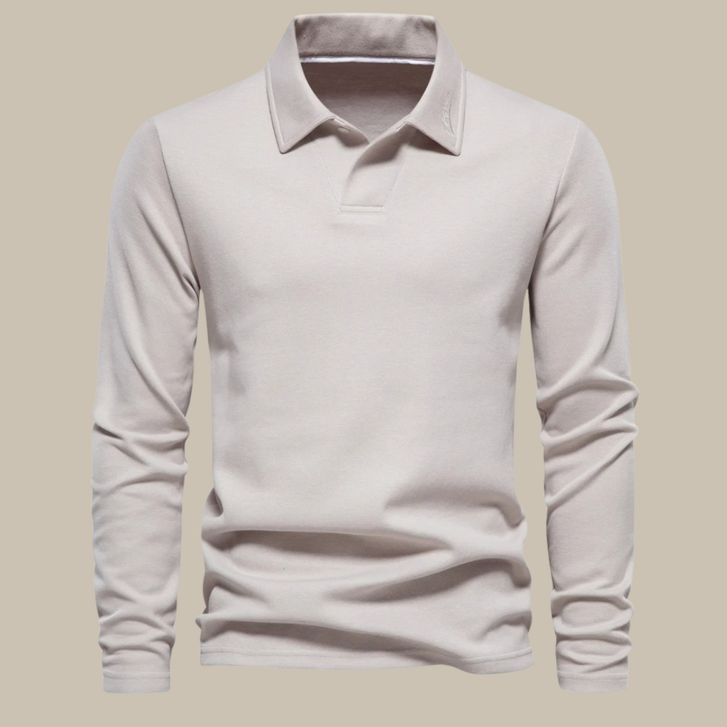 Men's long sleeve polo shirt - timeless and versatile addition to your wardrobe