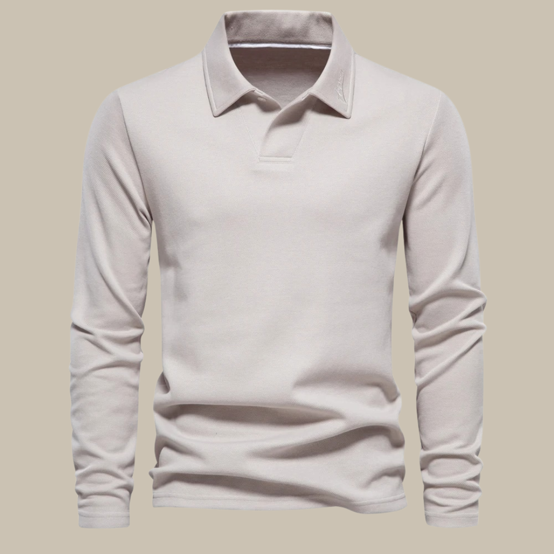 Men's long sleeve polo shirt - timeless and versatile addition to your wardrobe