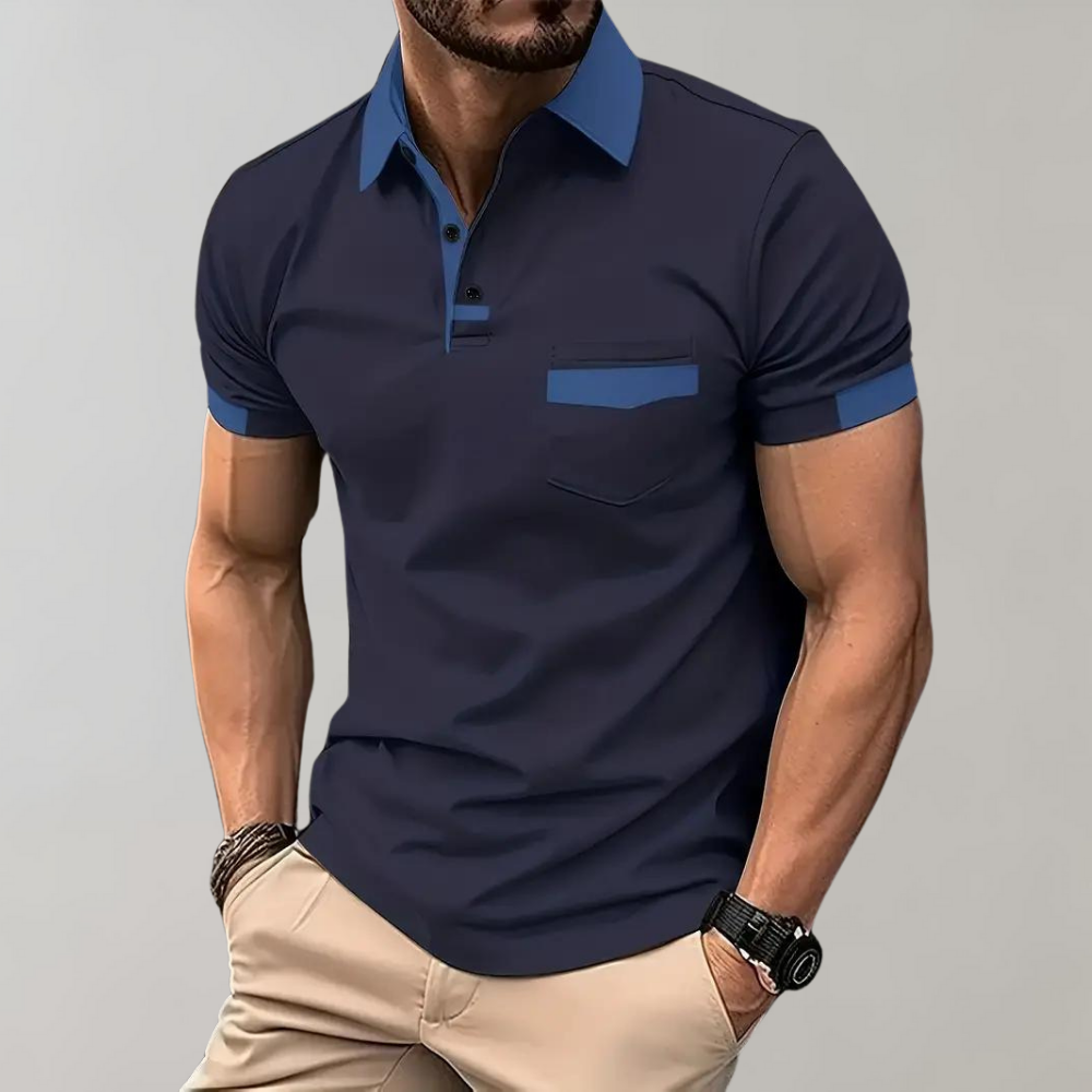 Men's casual polo shirt - chic short sleeve top