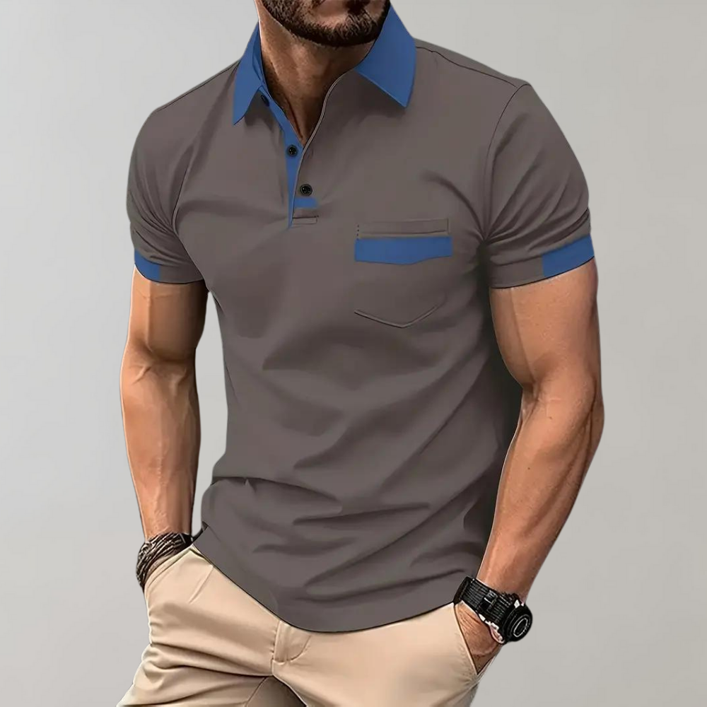 Men's casual polo shirt - chic short sleeve top