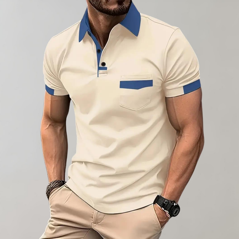 Men's casual polo shirt - chic short sleeve top