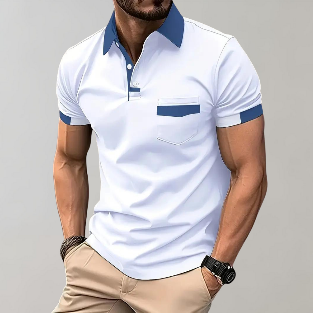 Men's casual polo shirt - chic short sleeve top