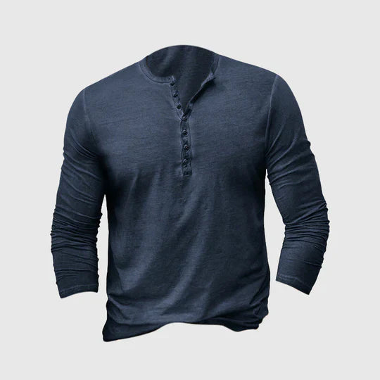 Long-sleeve henley shirt - timeless men’s casual top
