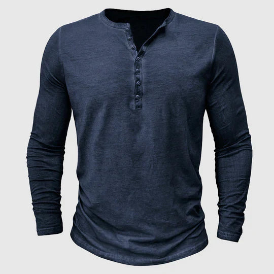 Long-sleeve henley shirt - timeless men’s casual top