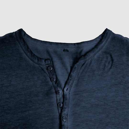 Long-sleeve henley shirt - timeless men’s casual top
