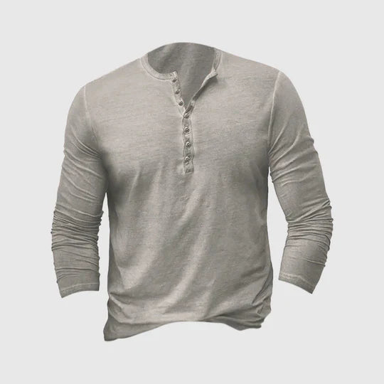 Long-sleeve henley shirt - timeless men’s casual top