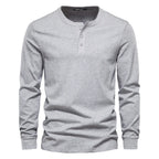 Henley long sleeve shirt - timeless men’s casual top