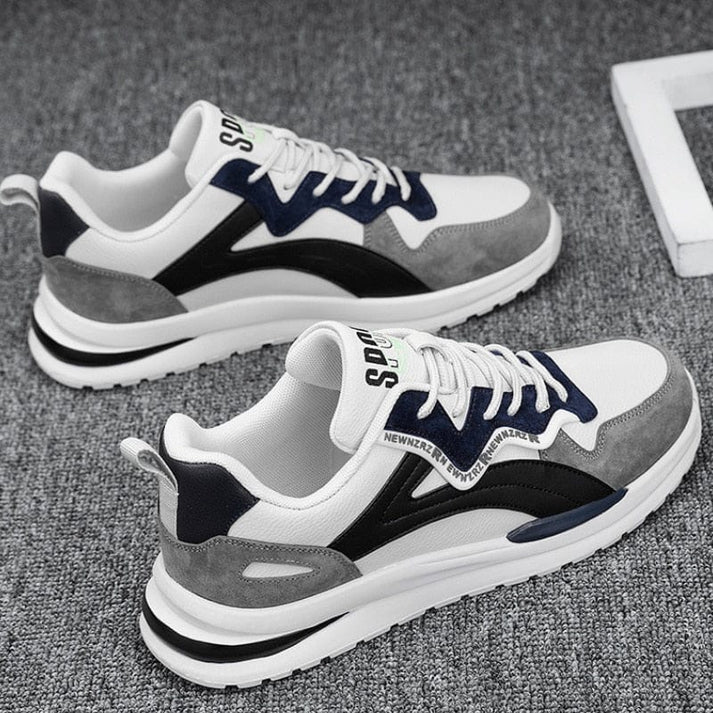 Men's low suede sneakers for casual and everyday wear - lightweight breathable trainers