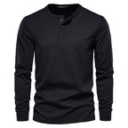 Henley long sleeve shirt - timeless men’s casual top