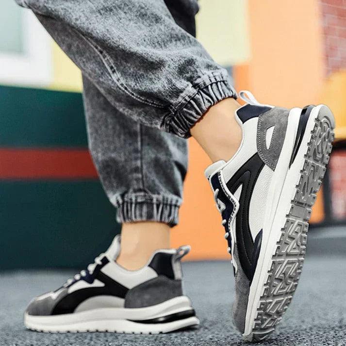 Men's low suede sneakers for casual and everyday wear - lightweight breathable trainers
