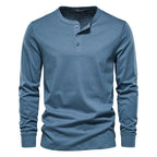 Henley long sleeve shirt - timeless men’s casual top