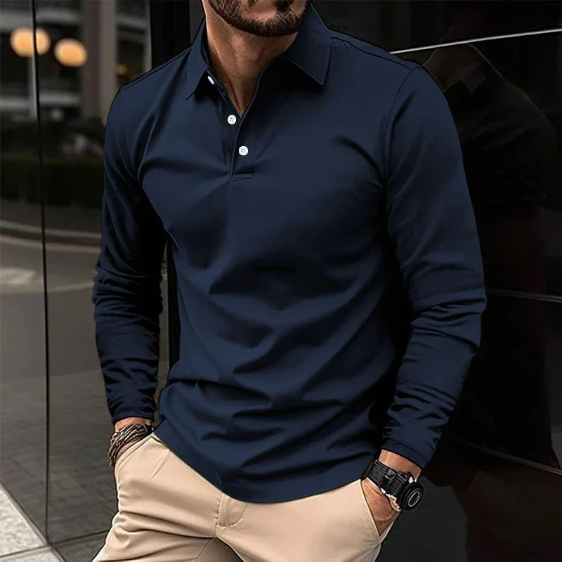 Long sleeve polo shirt - sophisticated men’s casual attire