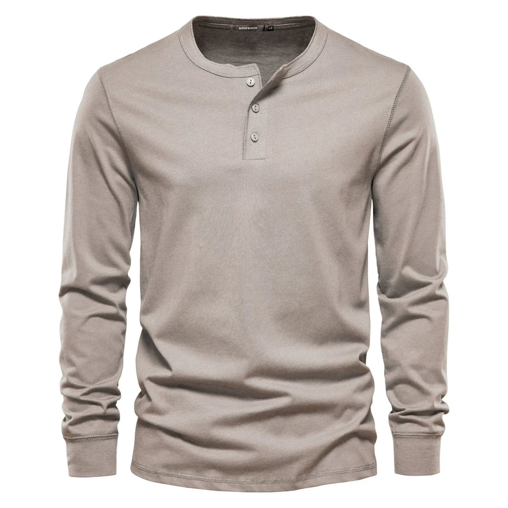Henley long sleeve shirt - timeless men’s casual top