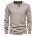 Henley long sleeve shirt - timeless men’s casual top