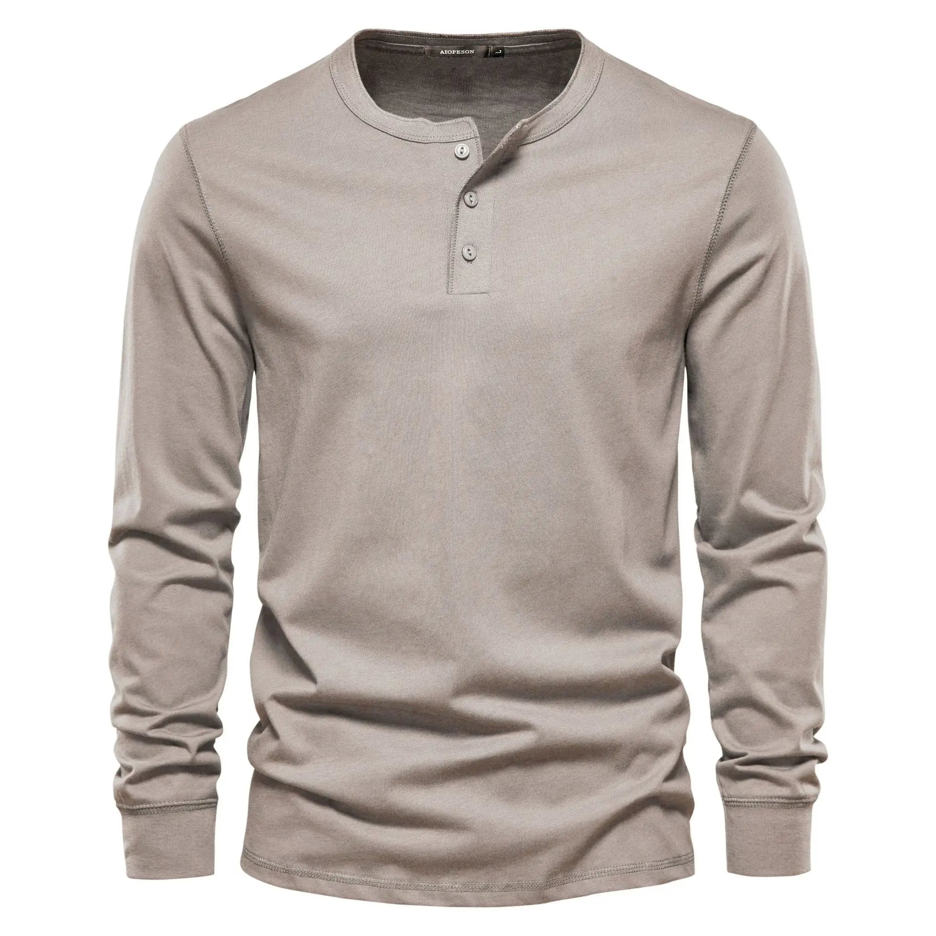 Henley long sleeve shirt - timeless men’s casual top
