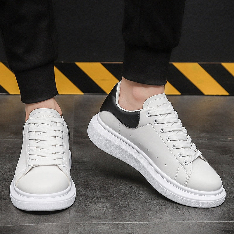 Men's low top sneakers versatile lace-up trainers - stylish casual footwear for everyday use