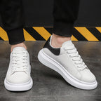 Men's low top sneakers versatile lace-up trainers - stylish casual footwear for everyday use