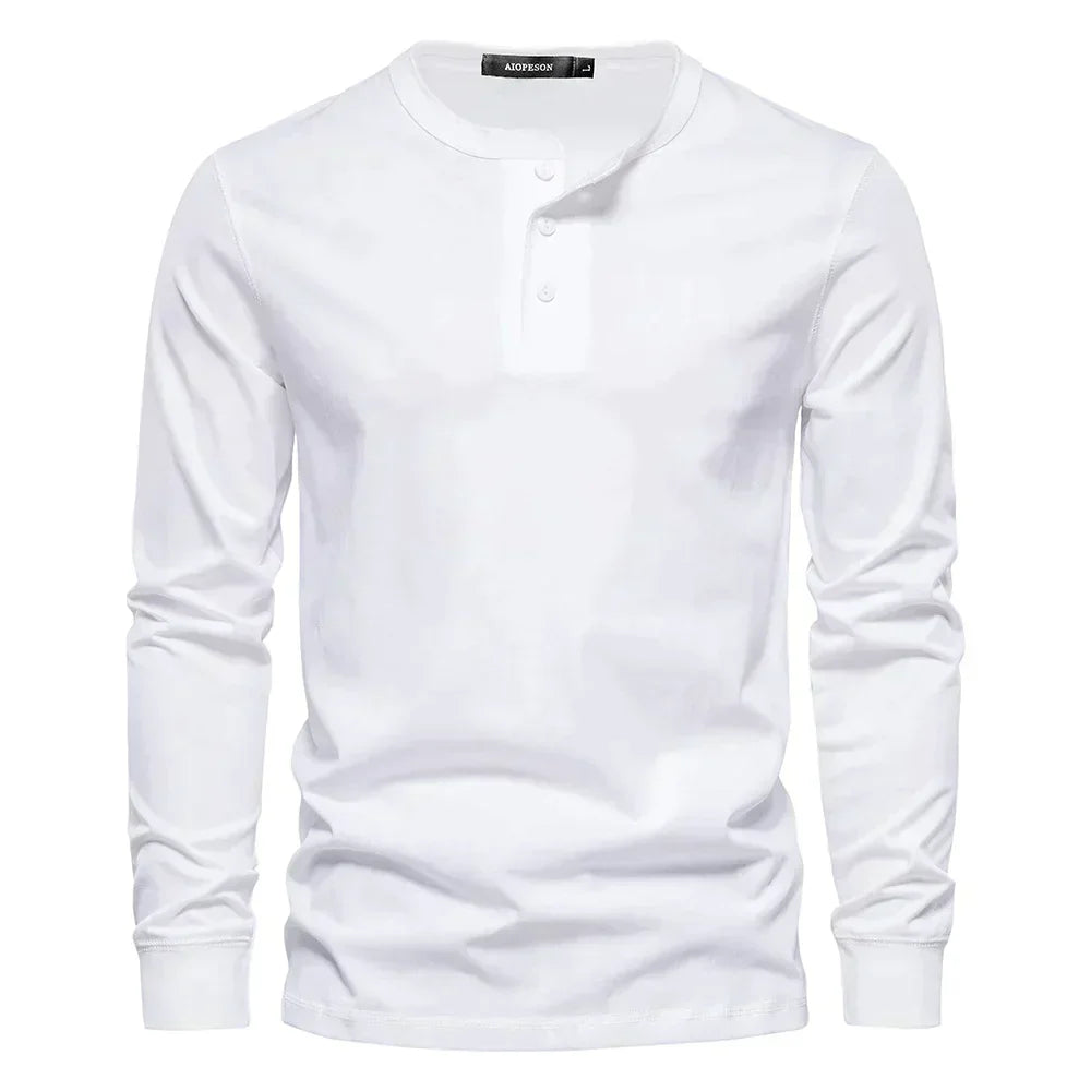 Henley long sleeve shirt - timeless men’s casual top