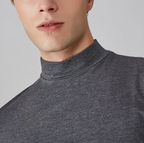 Men's turtleneck t-shirt contemporary casual wear - short sleeve soft fabric for everyday use