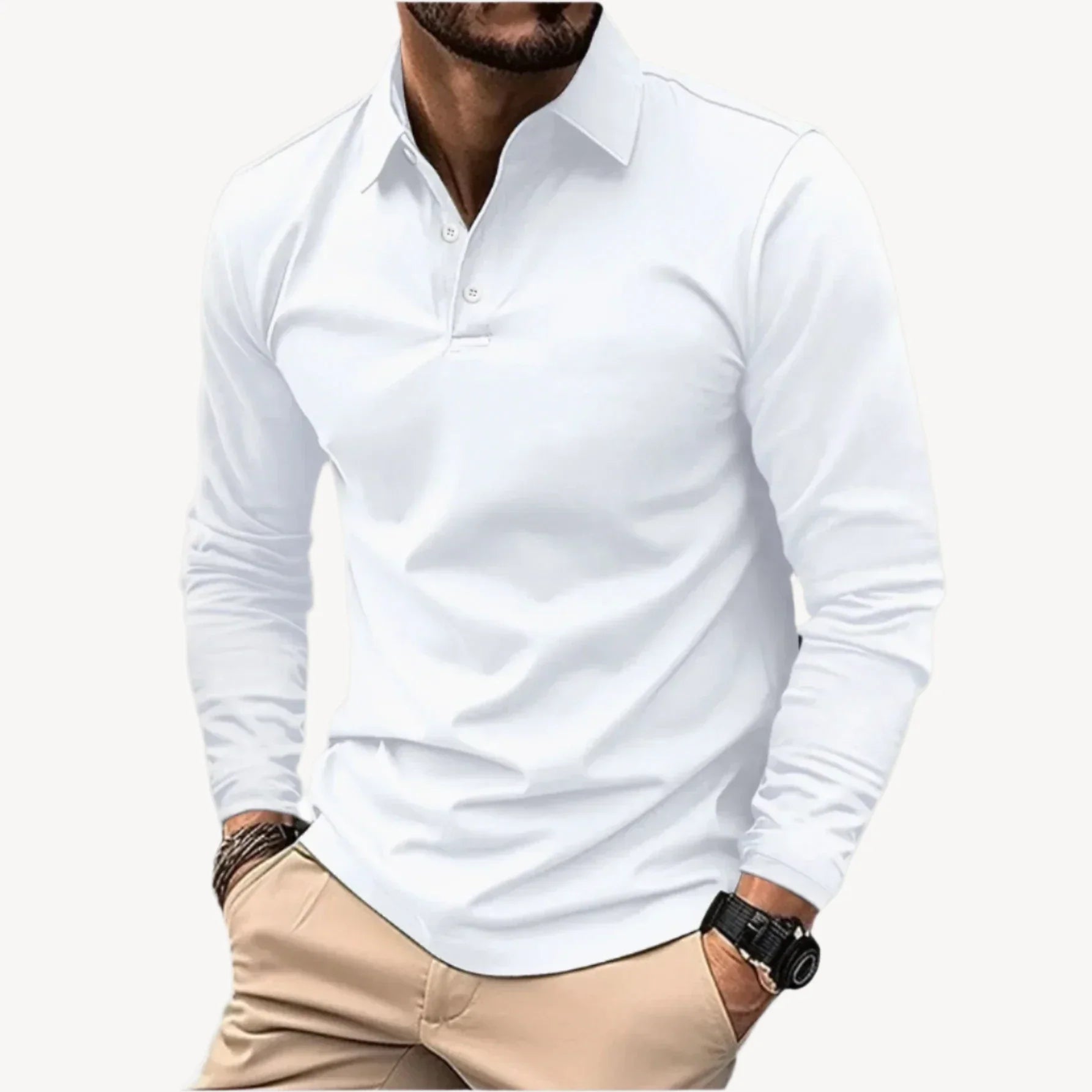 Long sleeve polo shirt - sophisticated men’s casual attire