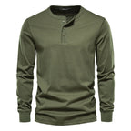 Henley long sleeve shirt - timeless men’s casual top